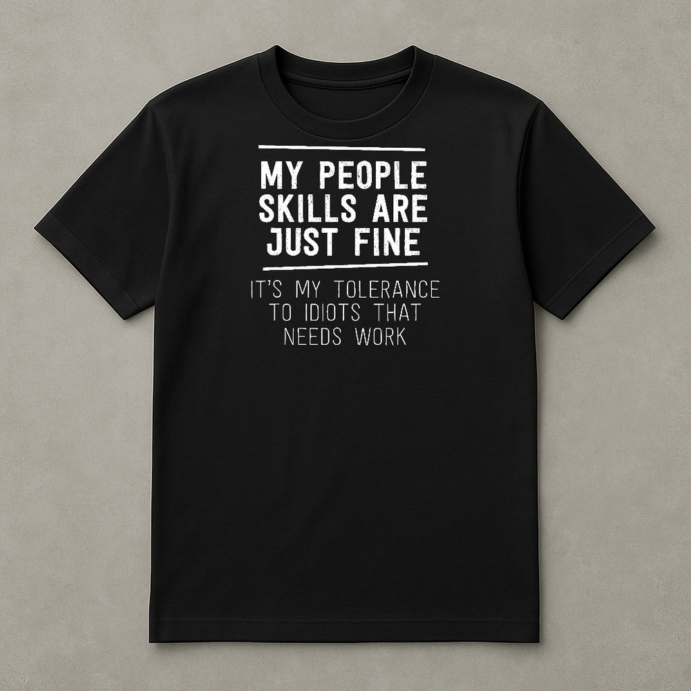 "Urban Stitch Tees" Unisex T-shirt Black Color Sarcastic Design